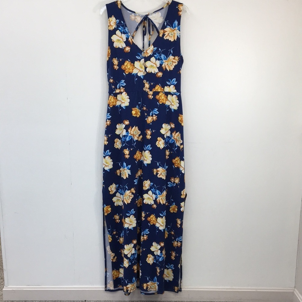 Fortune + Ivy Sleeveless Floral Long Fong Flowy Maxi Dress Size M EXCELLENT